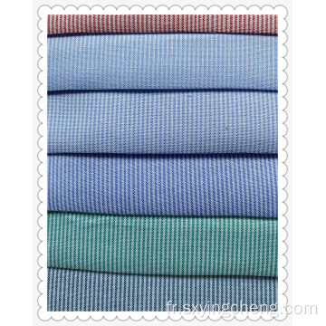 Tissu de chemise rayé tissé Oxford